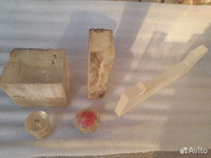 Оргстекло брусок 10х10х8см и др для поделок, хобби