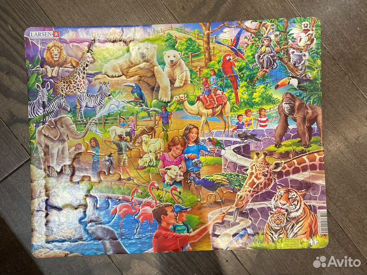 Пазлы larsen 48 шт «Зоопарк»