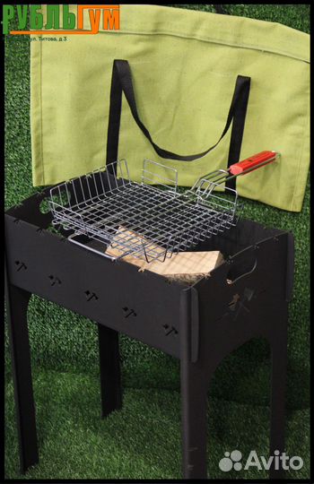 Мангал XL сборный (набор с решеткой)