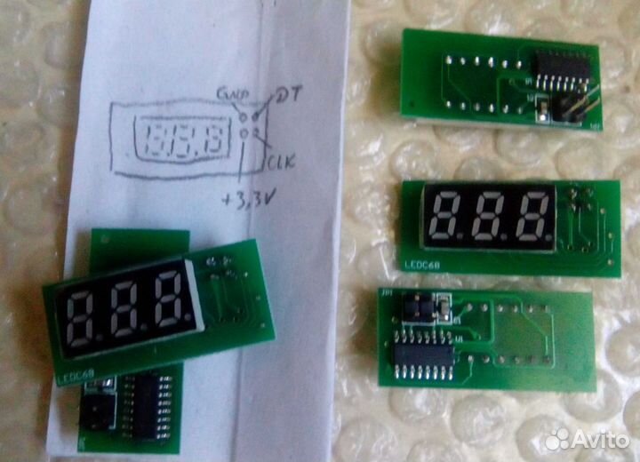 I2C IIC Зх разрядные 7-сегментные индикаторы