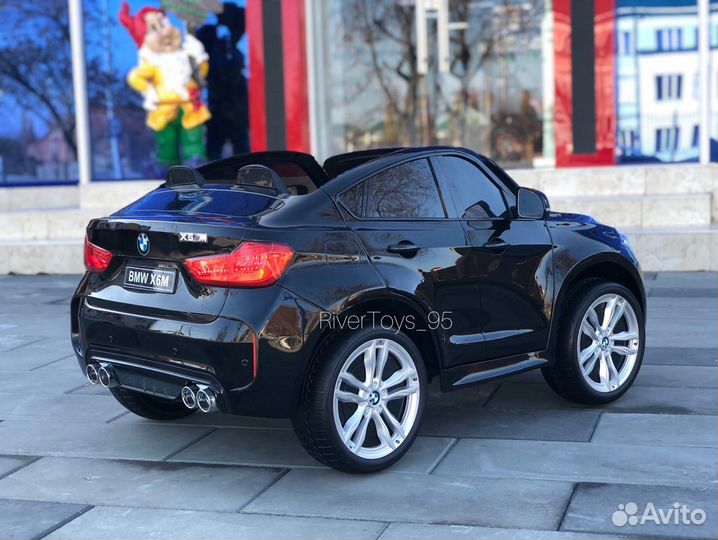 Детские машинки электромобили BMW X6M (черный)