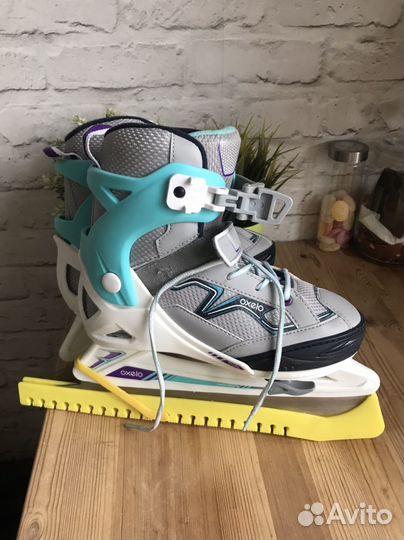 Коньки ледовые раздвижные 35-38р женские