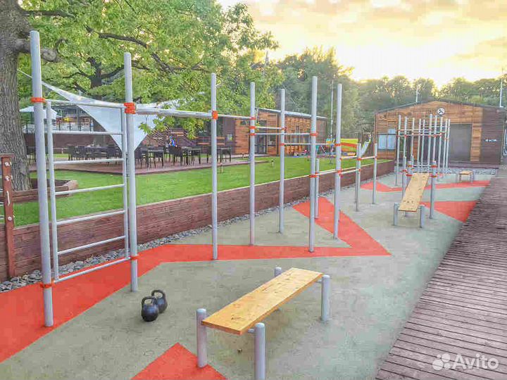 Воркаут Площадки - Турник, скамья, брусья