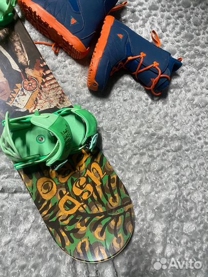 Сноуборд 110 кембер детский комплект USD pro