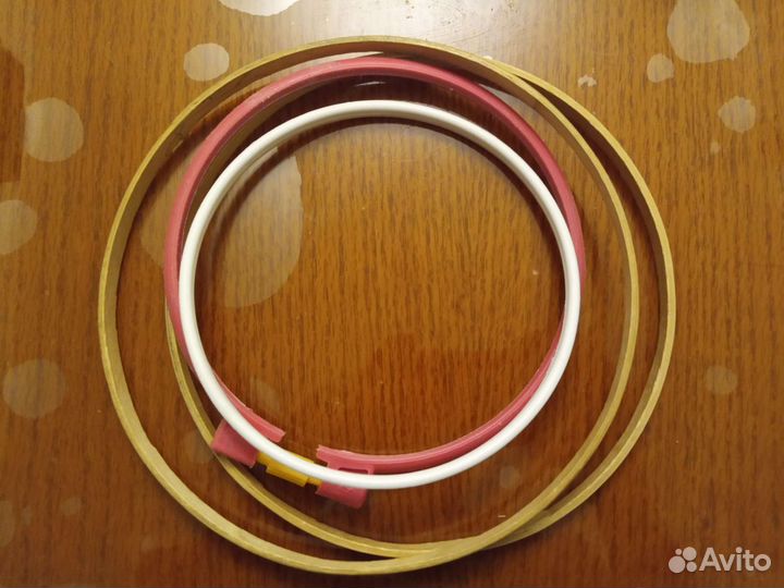 Пяльцы деревянные+пластик для вышивания