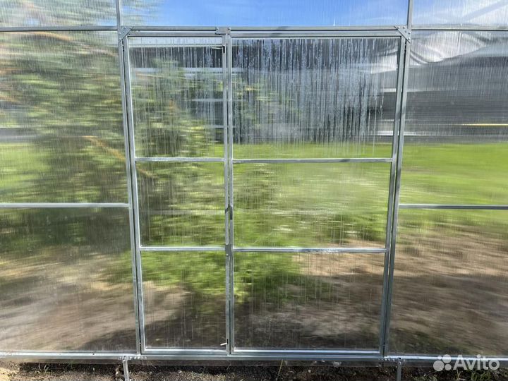 Теплица фермерская двойная дуга25х25 прямостенная