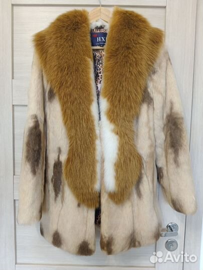Шуба кроличья с песцом