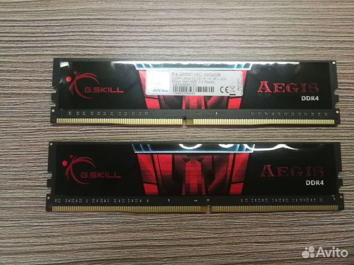 Оперативная память G.skill aegis DDR4 32GB (2x16GB