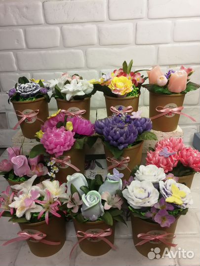 Букеты из мыла ручной заливки