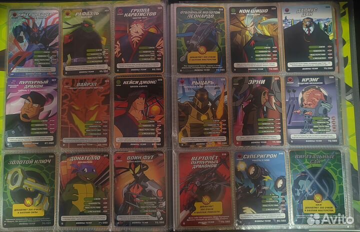 Карточки черепашки ниндзя 2 серия Воины Тени