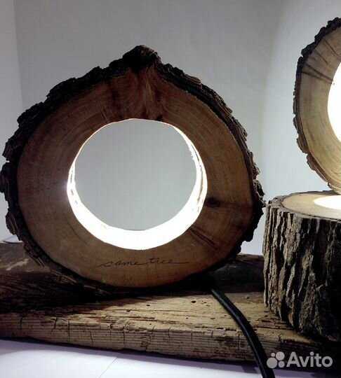 Люстры из спилов и слэбов