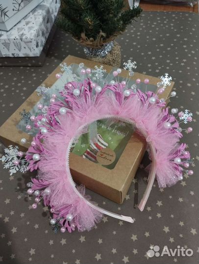 Ободки новогодние Снежинка, Ёлочка и пр