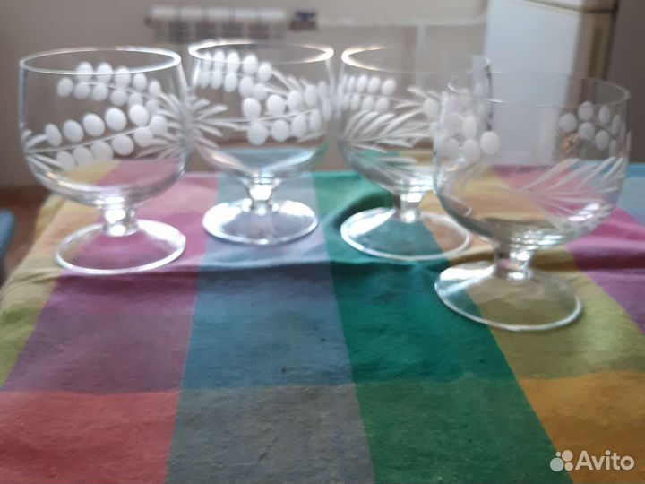 Бокалы, рюмки, стопки, масленка СССР