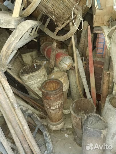 Ступа деревянная старинная ступка