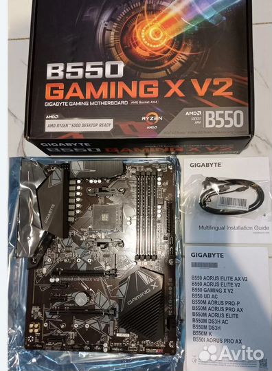 Мп Gigabyte B550 gaming X V2 (AM4) с Ryzen 5600