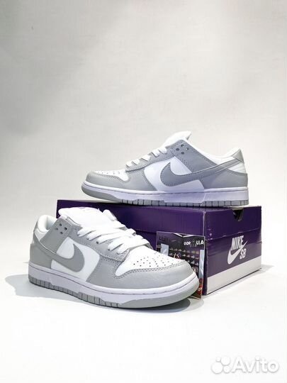 Кеды Nike sb dunk low grey