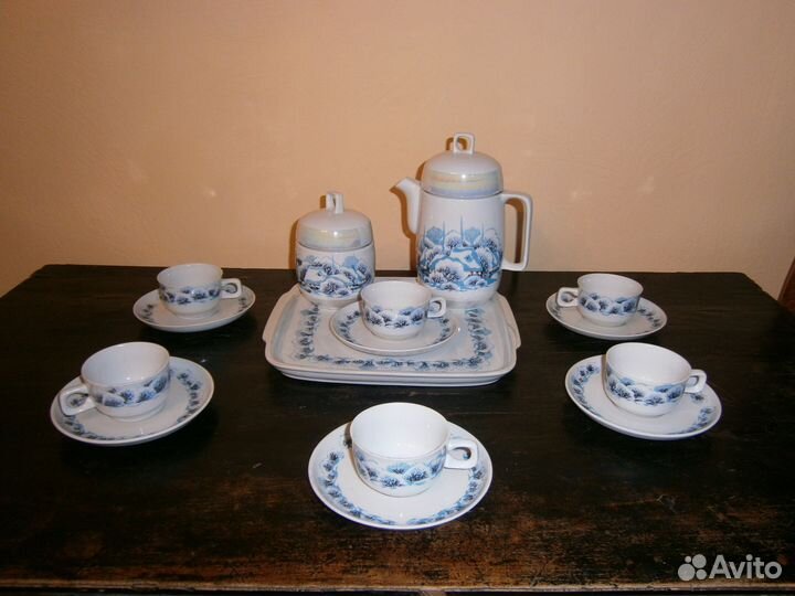 Кофейный сервиз зима Барановка СССР