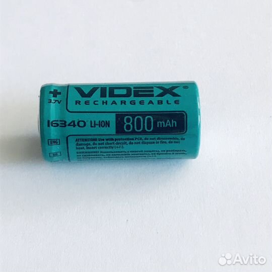 Аккумулятор 16340 (CR123A) videx Li-ion 800mAh 3.7