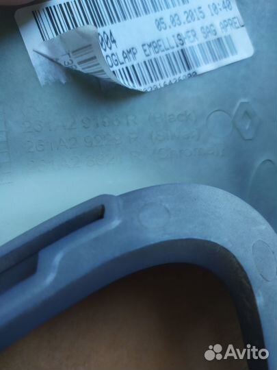 Рамка противотуманной фары правой Renault Fluence