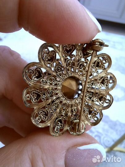 Брошь винтажная чехия