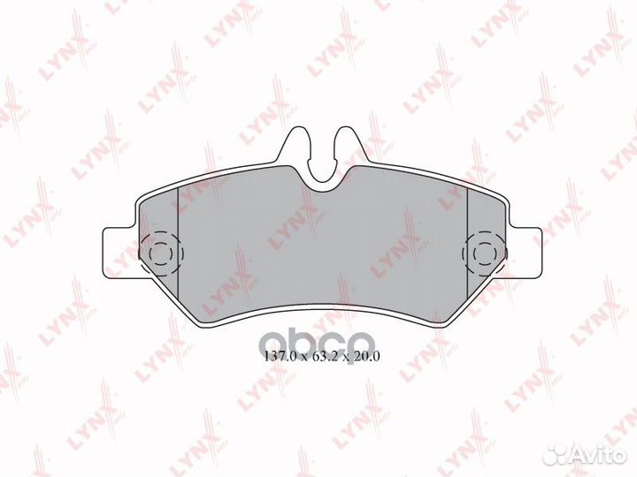 Колодки тормозные дисковые зад BD5342 lynxauto