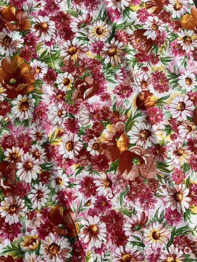 Винтажный хлопок, принт ромашки, СССР