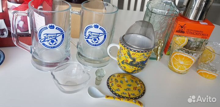 Посуда новая б/у пивные кружки лимонница