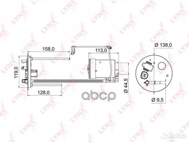 Фильтр топливный LF972M lynxauto