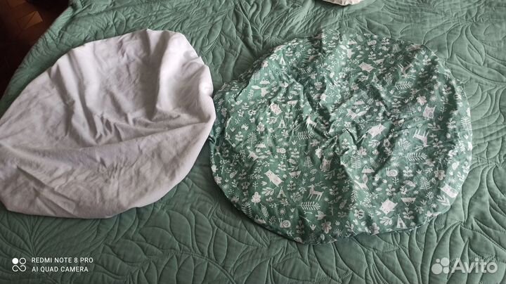 Матрас детский круглый +простыни + наматрасники