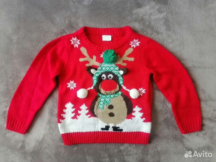 Свитер новогодний детский