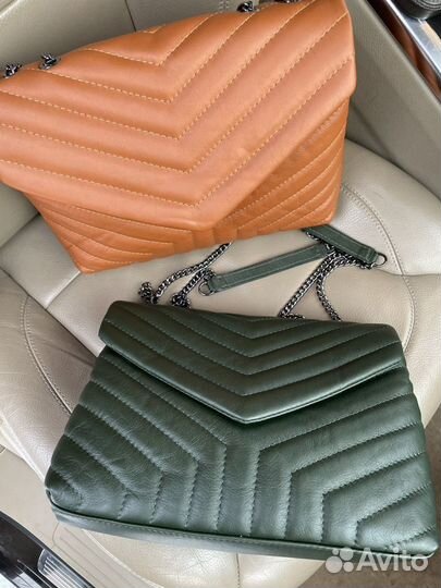 Итальянская кожаная стеганая сумка