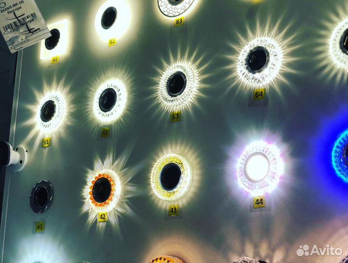 Точечные светильники разных моделей