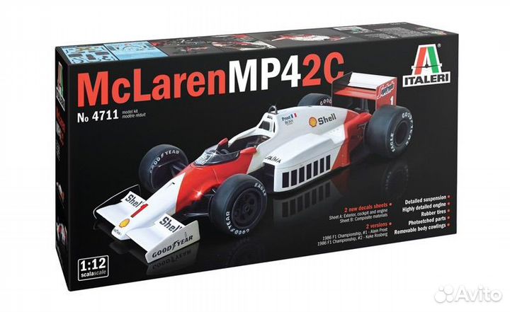 Сборная модель болида McLaren MP4/2C Italeri