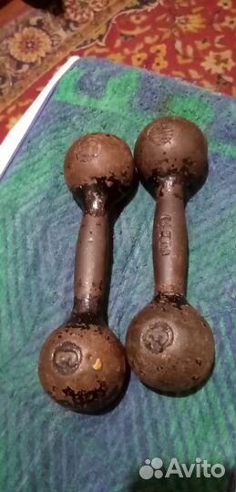 Гантели чугун по 3 кг пара