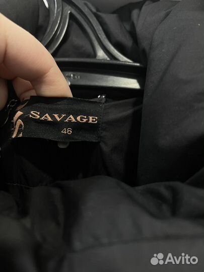 Пуховик демисезонный Savage 44 46 женский черный