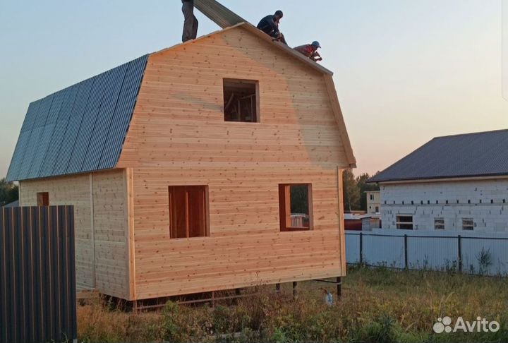 Каркасные дом 8х6м мансардные каркас 150см