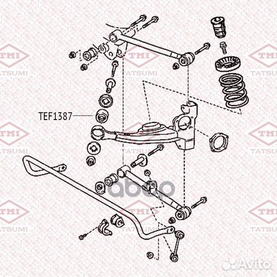 Сайлентблок балки задней TEF1387 tatsumi