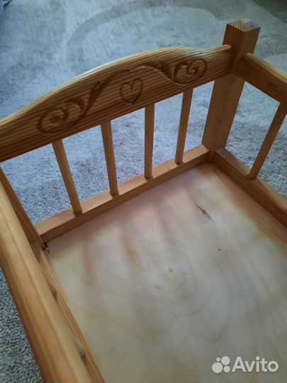 Кроватка деревянная для кукол
