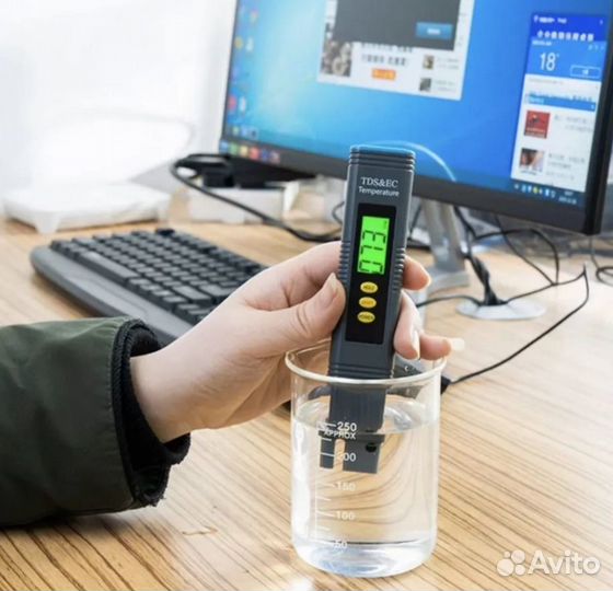 TDS метр для контроля качества воды с подсветкой