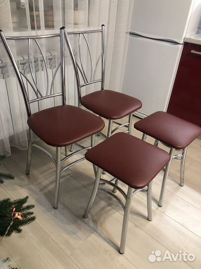 Стулья кухонные хромированные