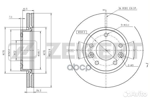 Диск торм. перед. Kia Carnival I II 99- bs-576