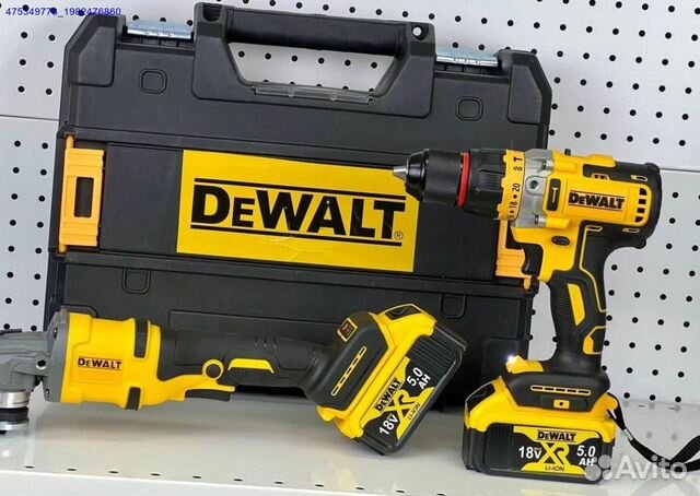 Набор dewalt 2В1 ушм+Шуруповерт с двумя АКБ новый