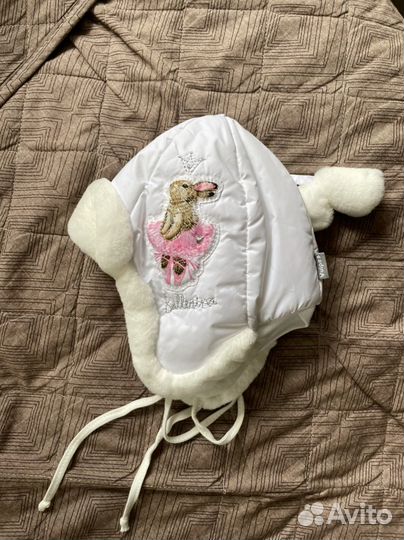 Шапка шлем для девочки зима