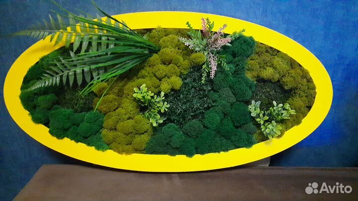 Настенная композиция из стабилизированного мха