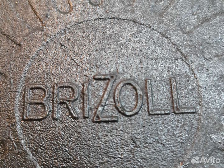 Чугунная сковорода гриль Brizoll круглая 24 см