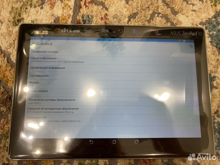 Планшет asus zenpad 10