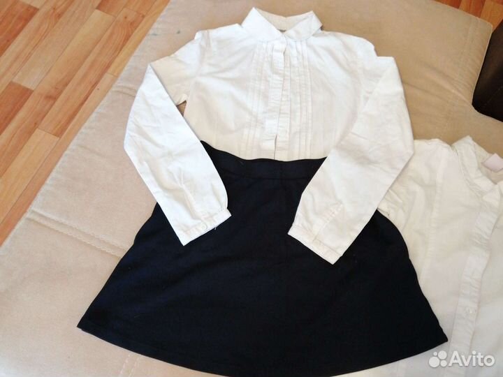 Рубашки, юбки школьные на девочку 122-128