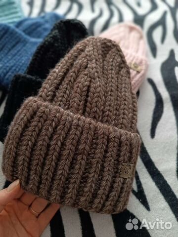 Шапка вязаная/шапка тыковка новая