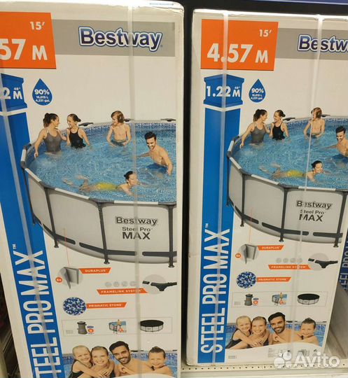 Каркасный бассейн 457 на 122см