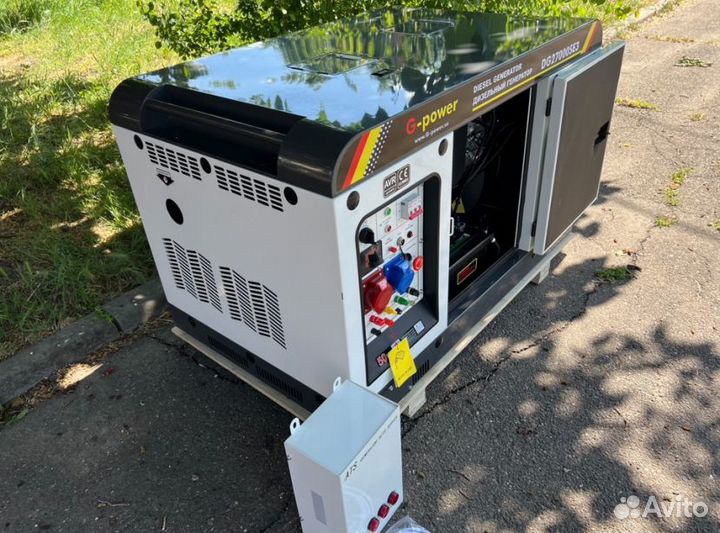 Дизельный генератор 10 кВт g-power трехфазный